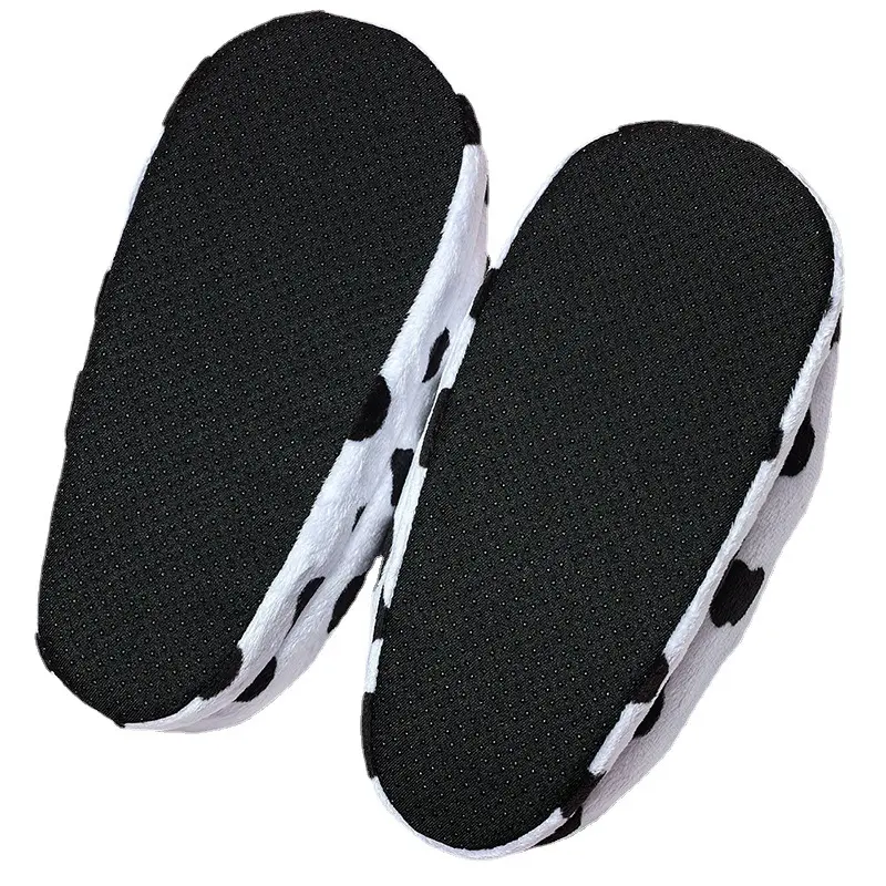 House Fuzzy Slipper Women Winter Fur Cotton Shoes Warm Plush Cute Cow Girls Indoor Home Fluffy Slippers Soft Ladies Flat Shoe