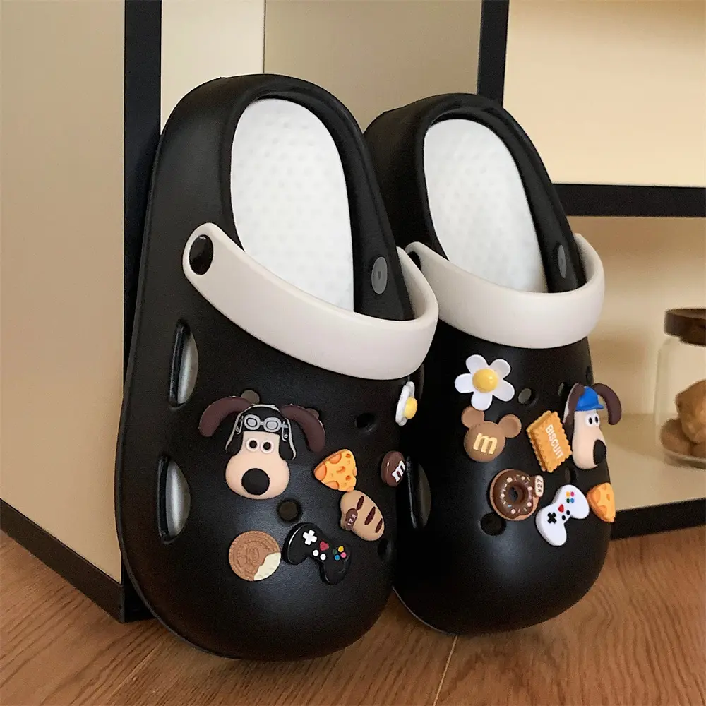 2025 DIY Funny Dog Platform Sandals For Women Summer Garden Shoes Girls Fashion Clogs Thick Sole Female Indoor Street Slippers