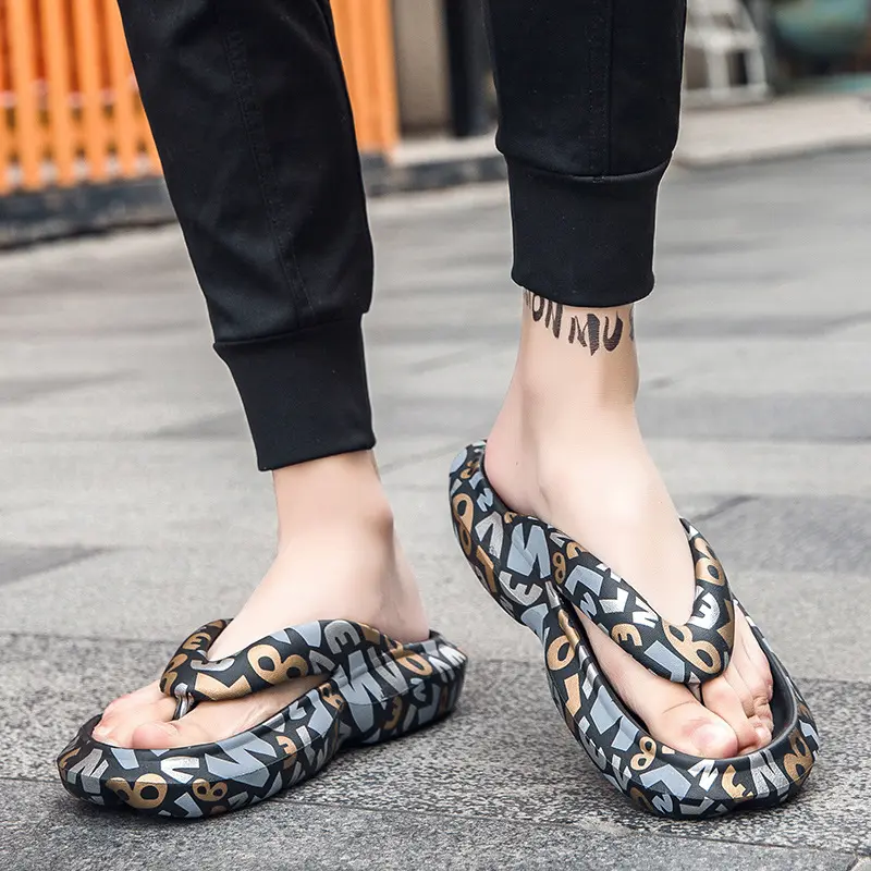 Women Beach Flip Flops Indoor Outdoor Lovers Platform Slippers Summer Shoes Women's Sandal Thick Sole Female Male Fashion Slides