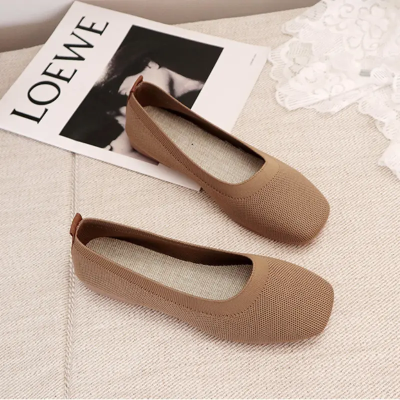 2025 Women Fashion Flats Breathable Mesh Spring Summer Flat Shoes Soft Sole Multi-colors Slip-on Female Walking Driving Loafers