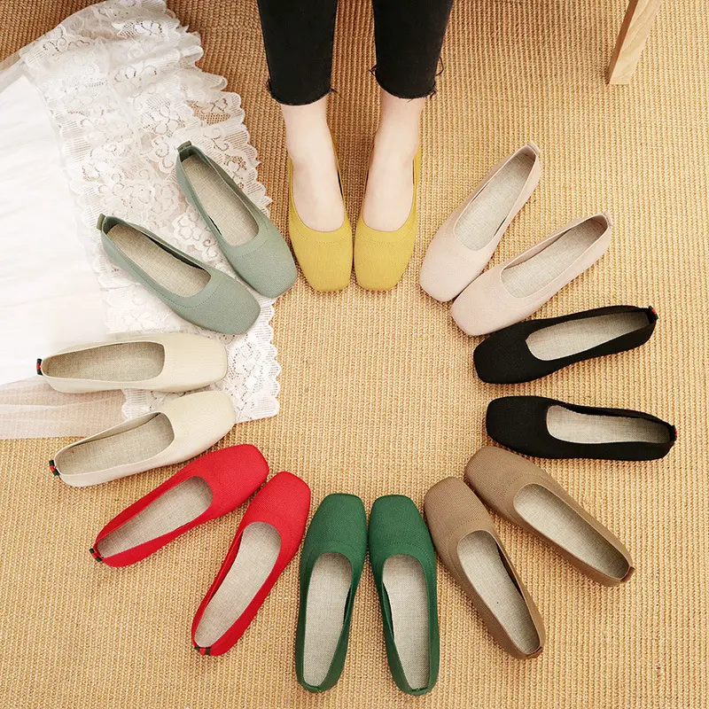 2025 Women Fashion Flats Breathable Mesh Spring Summer Flat Shoes Soft Sole Multi-colors Slip-on Female Walking Driving Loafers