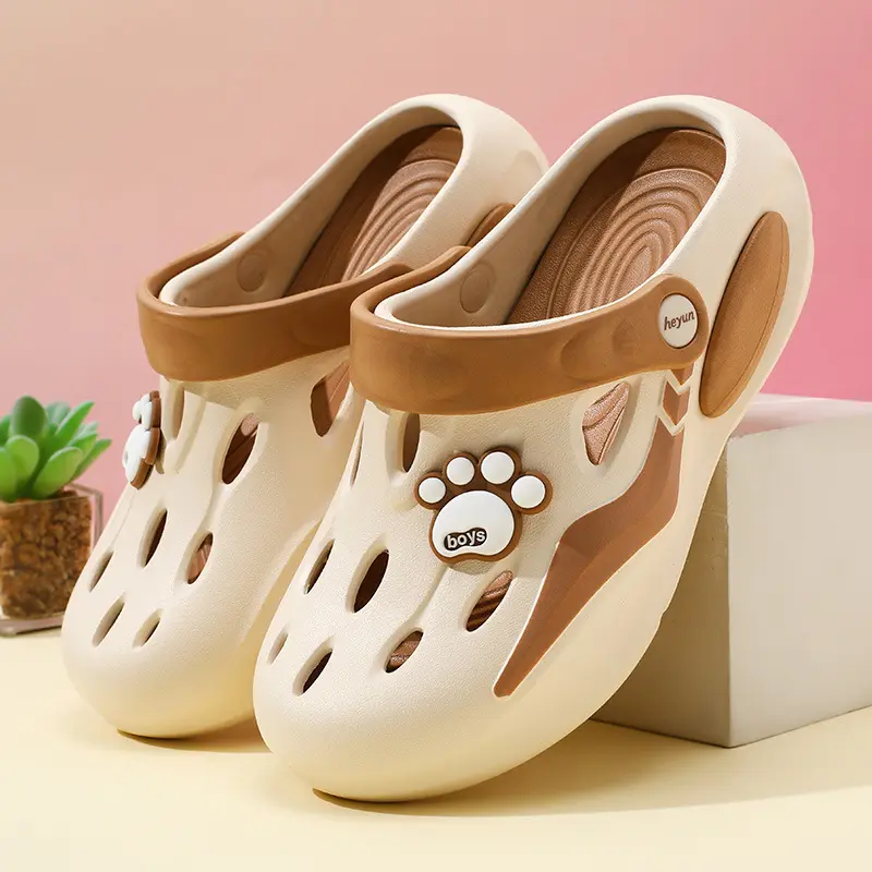 2025 Summer Sandals For Women Platform Shoes Thick Sole Cute DIY Paw Girls Street Beach Slippers Soft EVA Female Fashion Slides