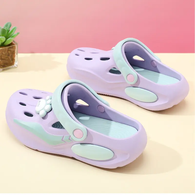 2025 Summer Sandals For Women Platform Shoes Thick Sole Cute DIY Paw Girls Street Beach Slippers Soft EVA Female Fashion Slides
