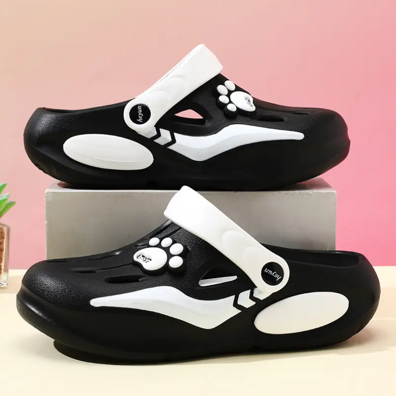 2025 Summer Sandals For Women Platform Shoes Thick Sole Cute DIY Paw Girls Street Beach Slippers Soft EVA Female Fashion Slides
