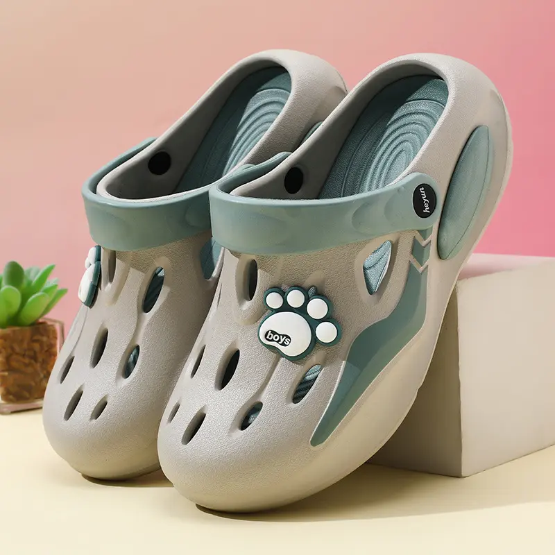 2025 Summer Sandals For Women Platform Shoes Thick Sole Cute DIY Paw Girls Street Beach Slippers Soft EVA Female Fashion Slides