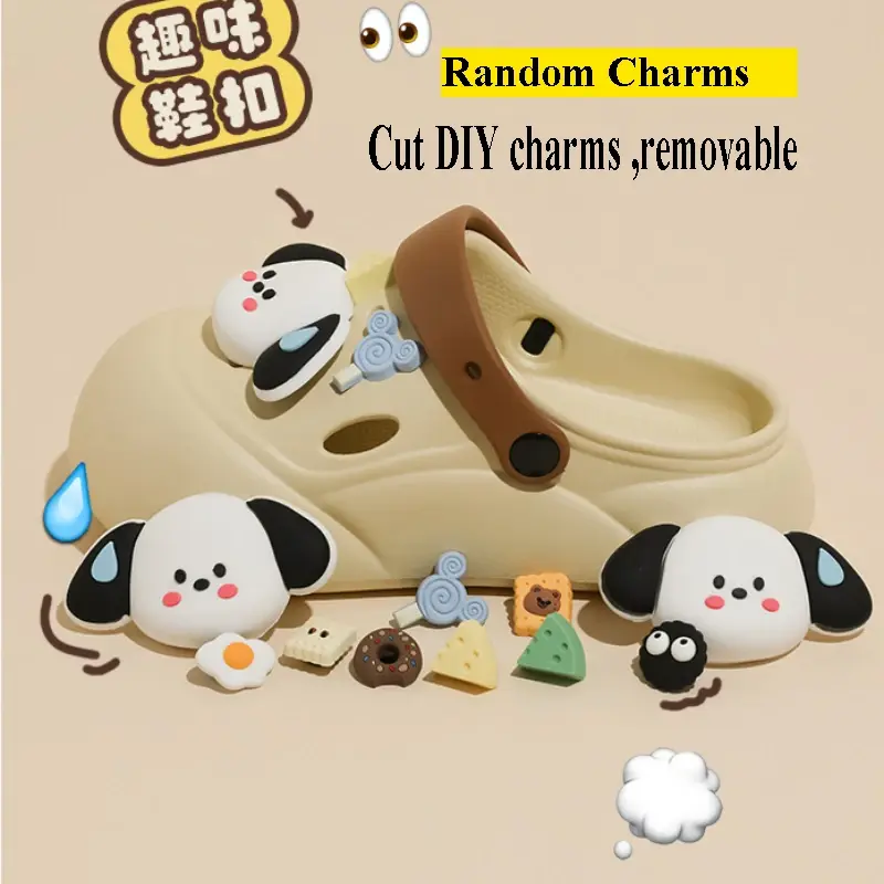 Female Platform Sandals Cute Dog DIY Fashion Clogs New 2025 Summer Shoes Woman Street Beach Slippers Soft EVA  Girls Slides