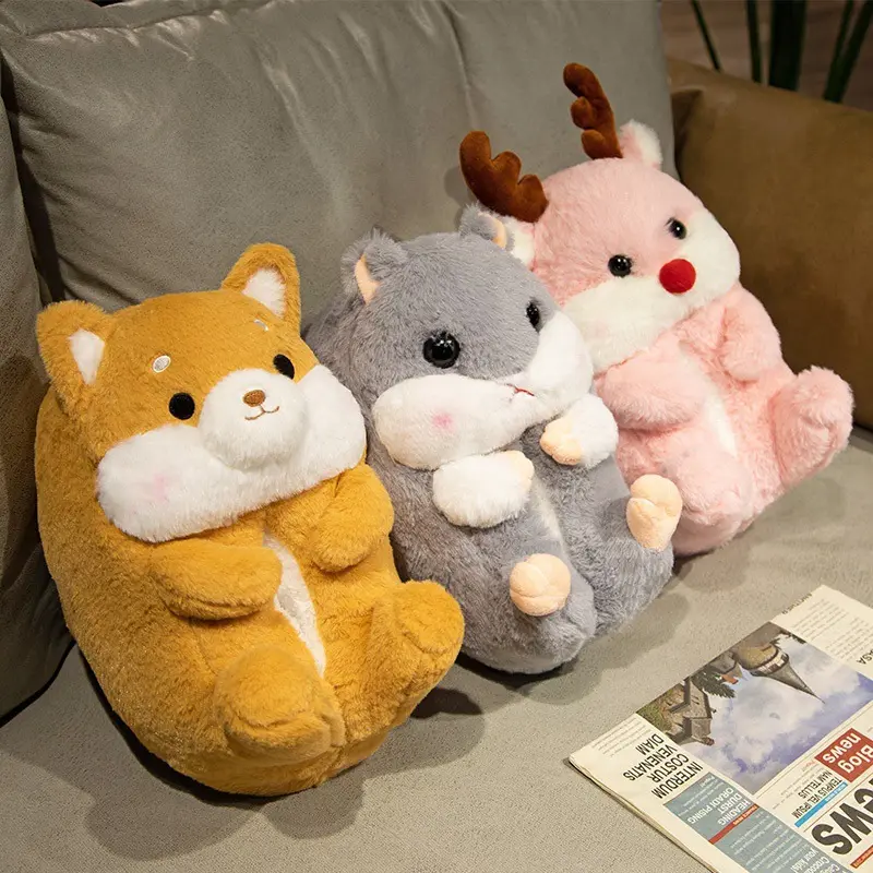 Cute Cartoon Dog Rabbit Indoor Fluffy Slippers For Women Home Floor Warm Shoes Soft Faux Fur Female Winter Cotton Shoes