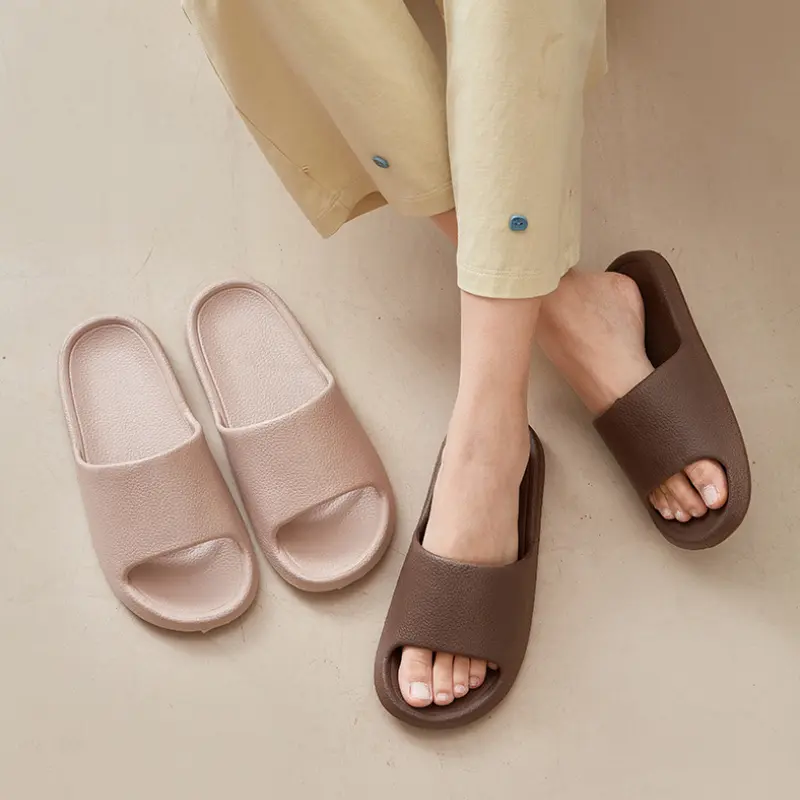 EVA Men Sandals Flip Flops Man Slippers Solid Color Simple Non-slip Soft Sole Comfortable Shower Slippers Outdoor Couple Shoes