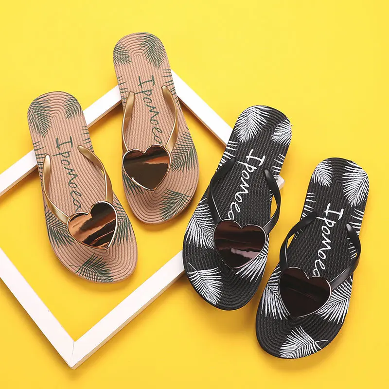 Summer Eva Women heart slippers Home Love Cloud Sandals Flip Flops Beach Slides Casual House Shoes Platform Bathroom Flat Female