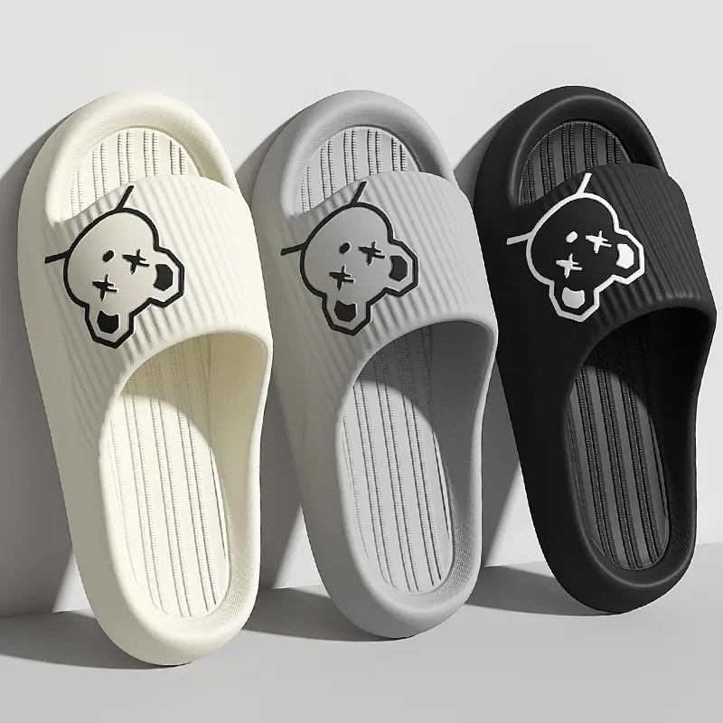 Summer Women Men Slippers Sandals Beach Slides Flip Flops Cartoon Thick Flat Platform Girl Unisex Bath Ladies Shoes Zapatillas
