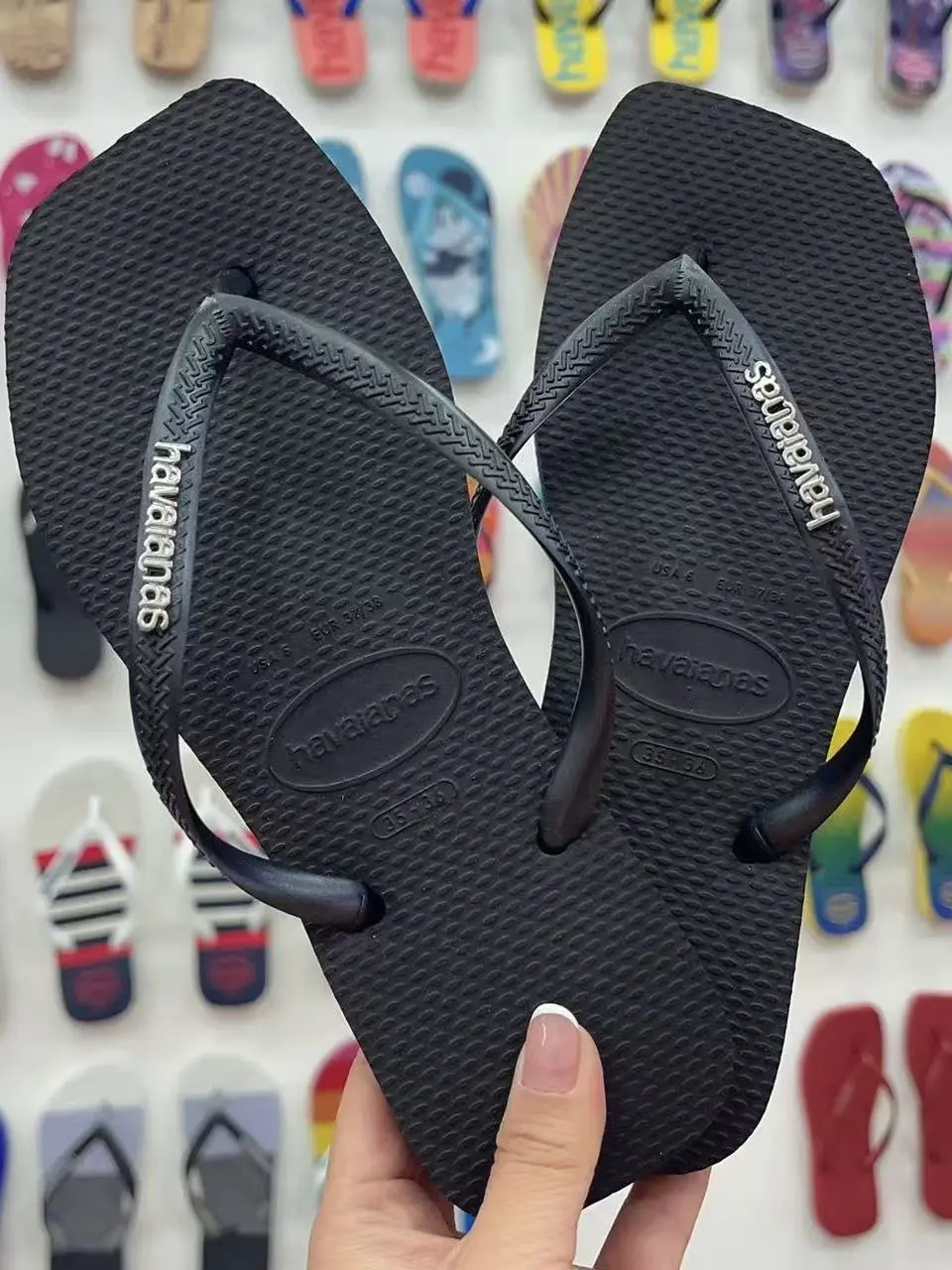 Fashionable Black Women's Shoes Brazilian Flip Flops Sexy Plus Size Women's Slippers Outdoor Beach Slippers  zapatos de mujer