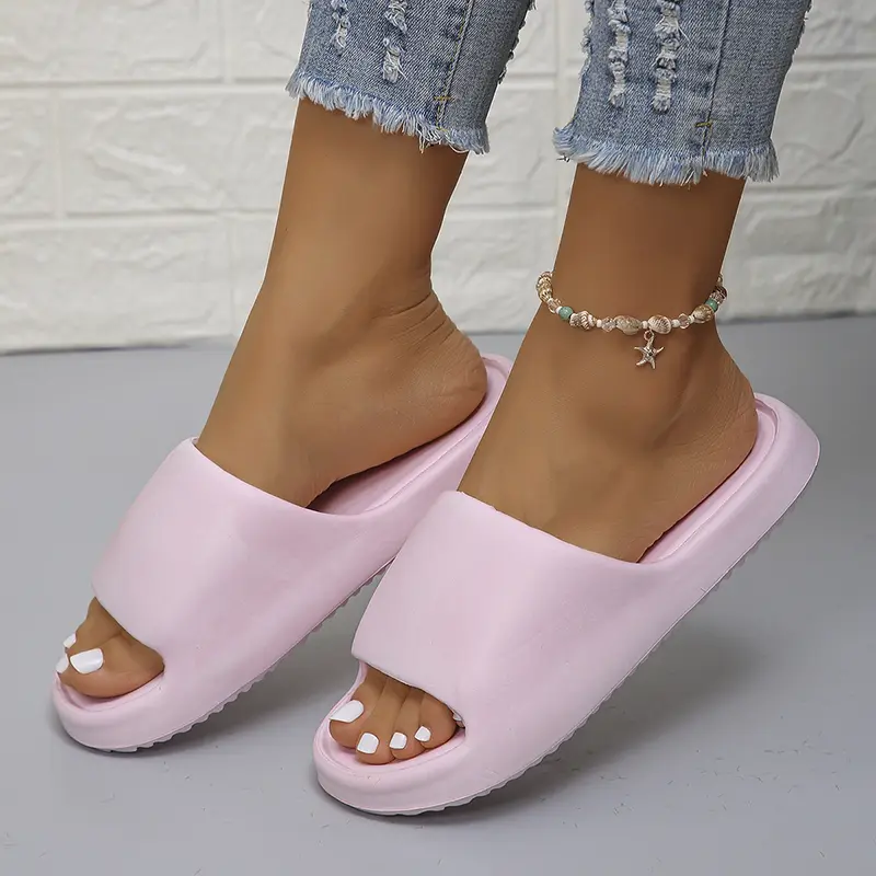 Lucyever 2024 Soft Sole Eva Slippers for Women Lightweight Non Slip Home Slippers Woman Summer Thick Platform Beach Flip Flops