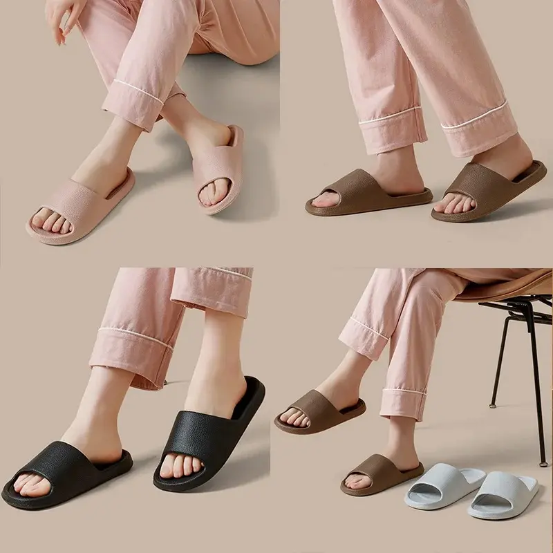 2025 Women Soft Sole Slippers Thick Platform Indoor Outdoor Beach Sandals Summer Non Slip Flip Flops Comfortable Casual Footwear