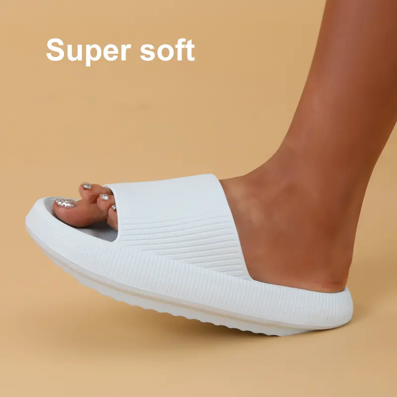 Summer Thick Platform Cloud Slippers Women Non Slip Shower Flip Flops Bathroom Super Soft Comfy Home Pillow Slides Sandals Woman