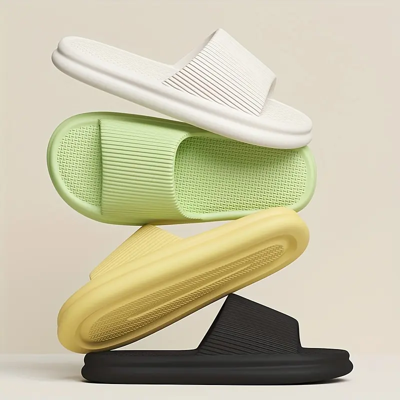 Plus 46-47 Women Slippers Summer Men Flat Non-slip Sole Flip Flops Bathroom Indoor Ladies Shoes Outside Beach Sandals