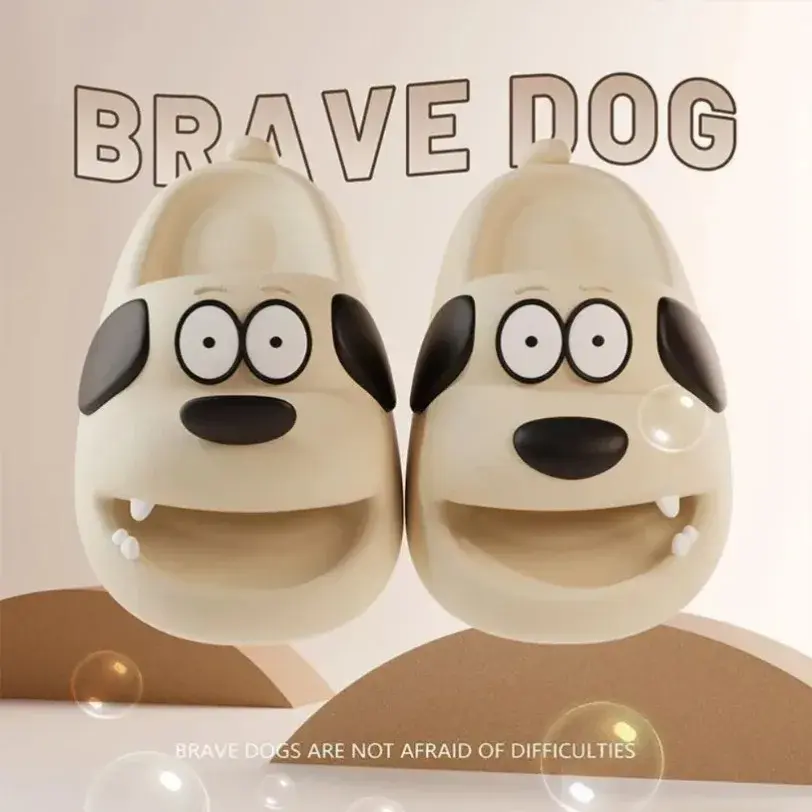 Home Cloud Slipper Woman Dog Puppy Sandal Funny Flip Flops Cartoon Soft Beach Non Slip House Shoe Cute Platform Female Slides