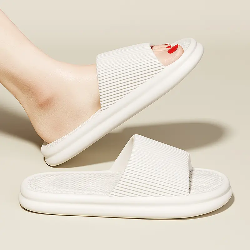 Plus 46-47 Women Slippers Summer Men Flat Non-slip Sole Flip Flops Bathroom Indoor Ladies Shoes Outside Beach Sandals