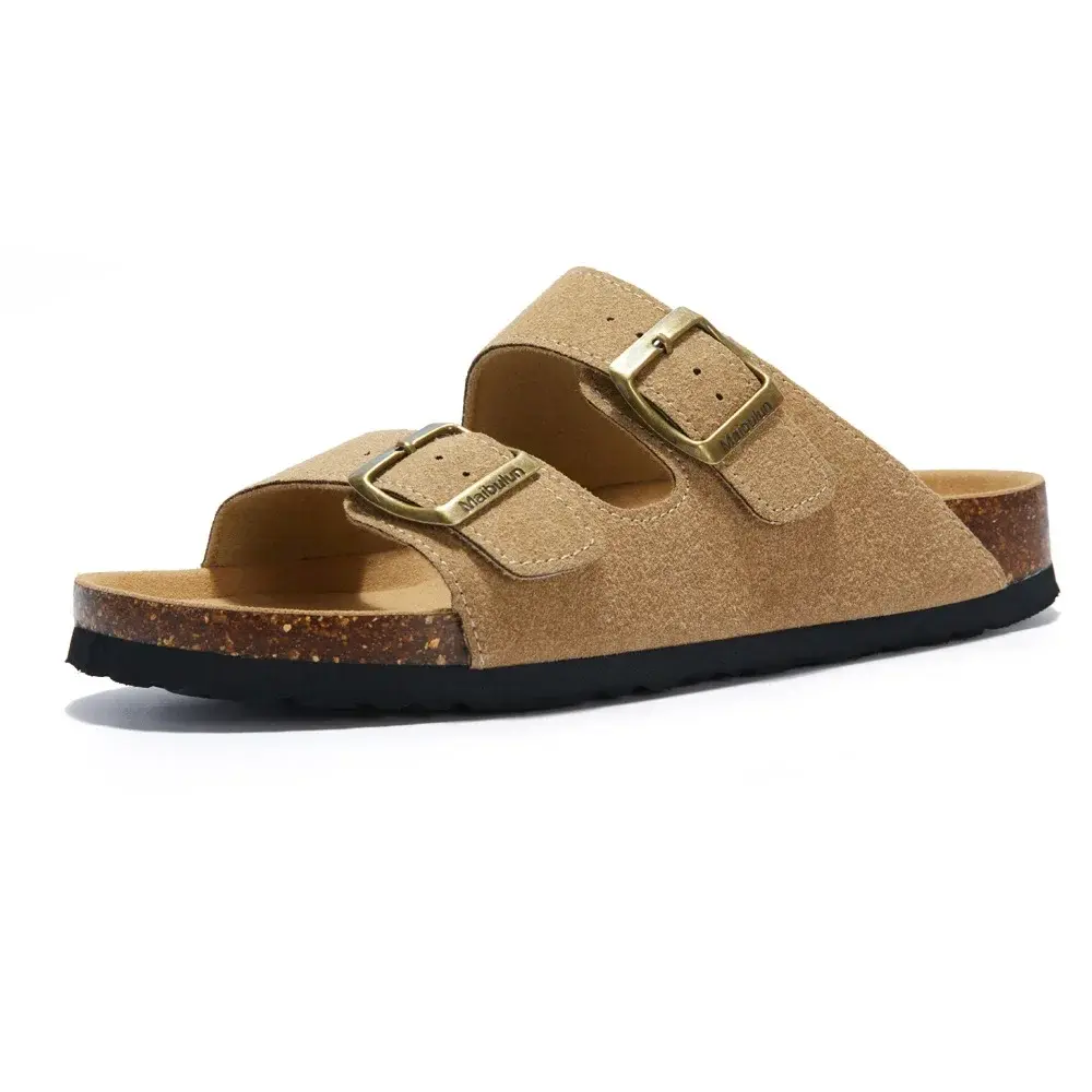 Flat Slippers For Women 2025 New Luxury Men Indoor Bottom Non Slip Cork Slippers Women's Beach Outdoor Home Flip Flops Sandals