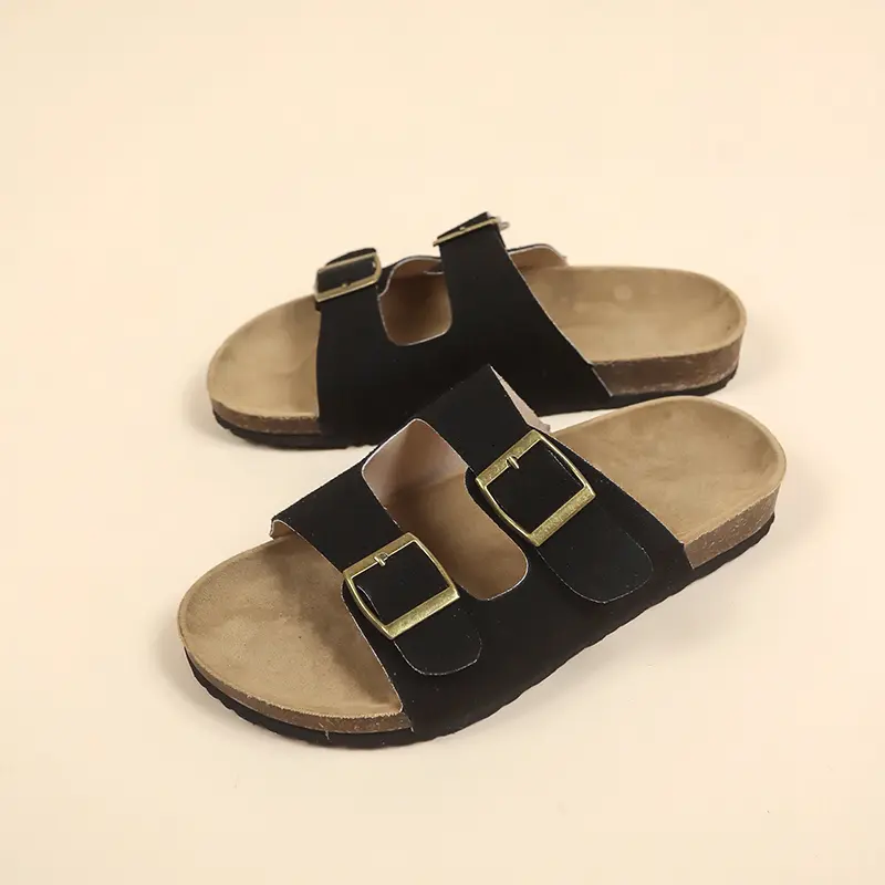 Flat Slippers For Women 2025 New Luxury Men Indoor Bottom Non Slip Cork Slippers Women's Beach Outdoor Home Flip Flops Sandals
