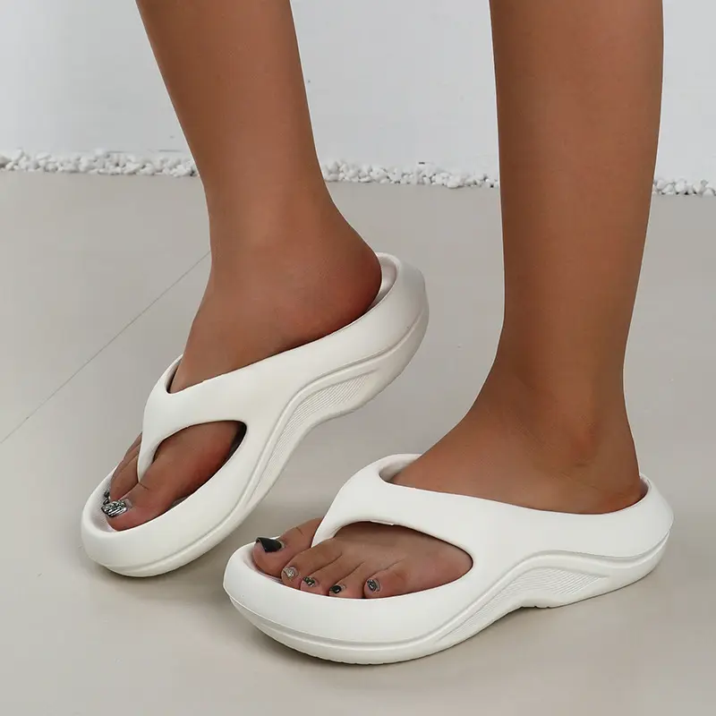 Women's Clip Toe Platform Flip Flops Summer Lightweight Soft Sole EVA Slippers for Women Thick Sole Non Slip Beach Shoes Slides