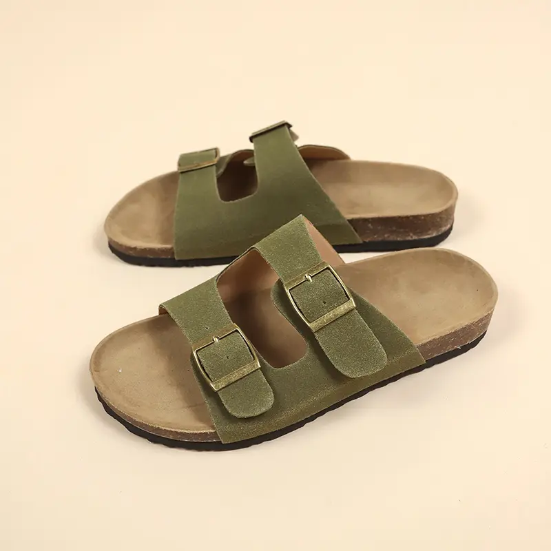 Flat Slippers For Women 2025 New Luxury Men Indoor Bottom Non Slip Cork Slippers Women's Beach Outdoor Home Flip Flops Sandals