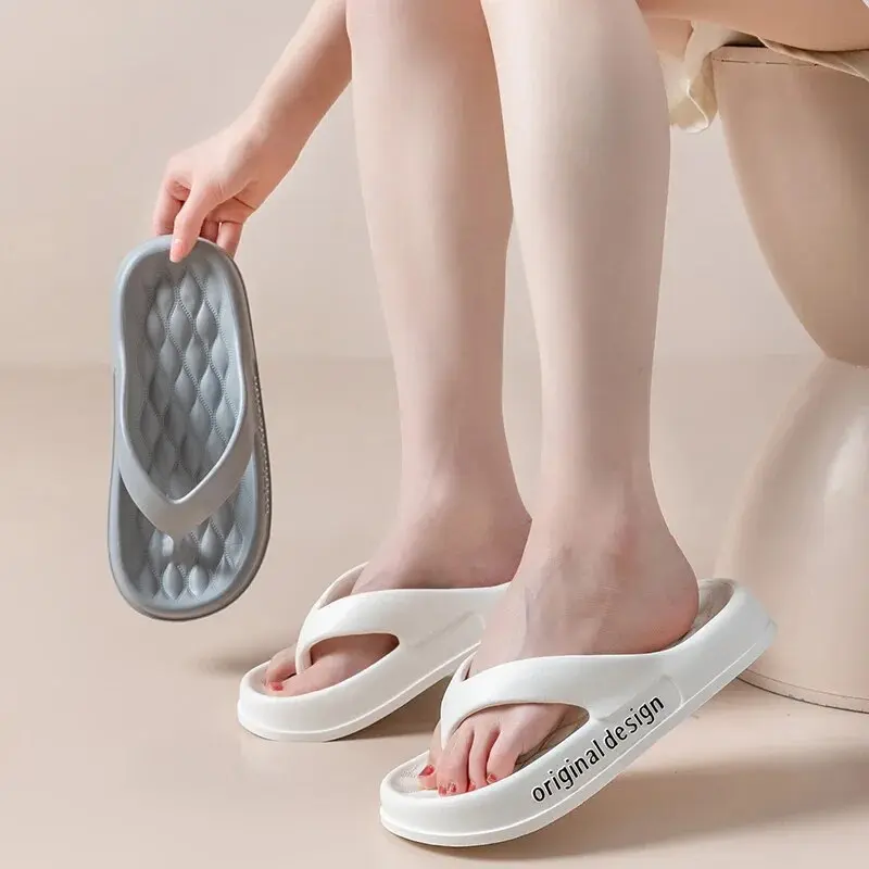 Women's Platform Non-slip Slippers, Solid Color Indoor Flip FlopsWomen's Footwear ZYT2438