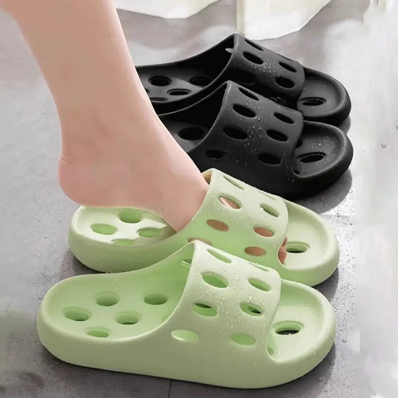 Summer Thick Platform Pillow Bathroom Home Slippers Women Fashion Soft Sole EVA Indoor Slides Sandals  Non-slip Flip Flops