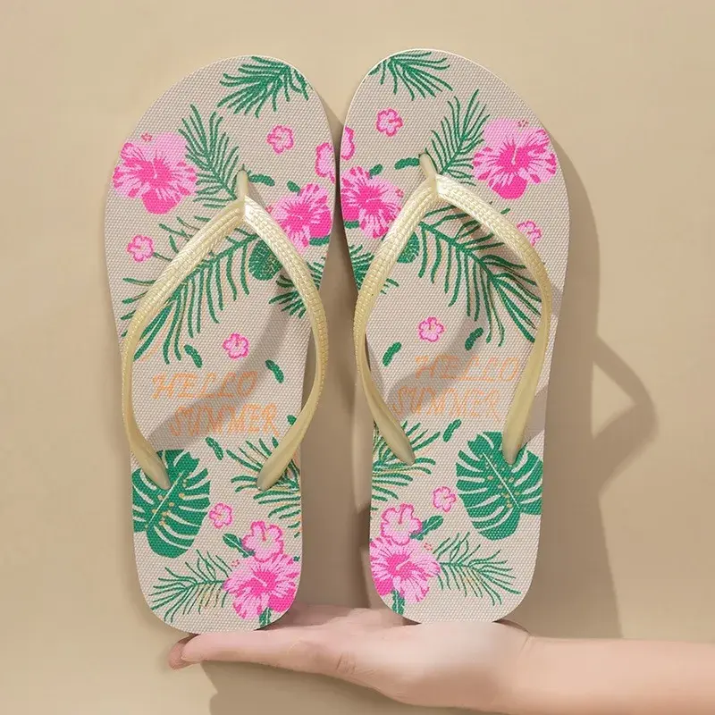 Women's Flip Flops for Beach Vacation, Fashionable Candy Colored Casual Clip on Beach Cool, Women's Slippers for Outdoor Wear