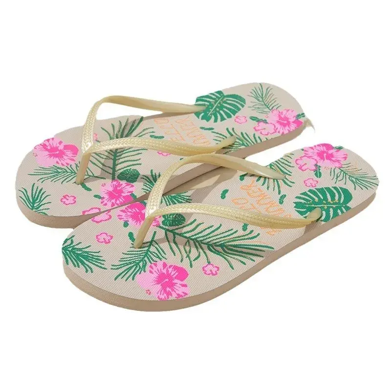 Women's Flip Flops for Beach Vacation, Fashionable Candy Colored Casual Clip on Beach Cool, Women's Slippers for Outdoor Wear