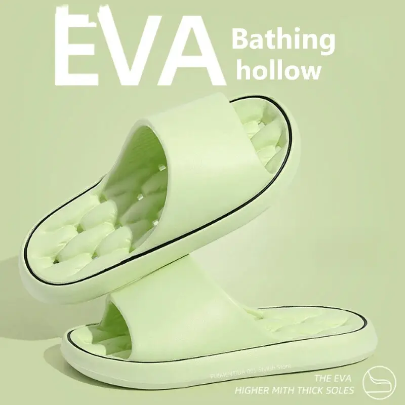 Bathroom House Slippers Leaking Quick-Drying Shower Slipper Light Weight Waterleaky Beach Flip Flops Women Swimming Slides