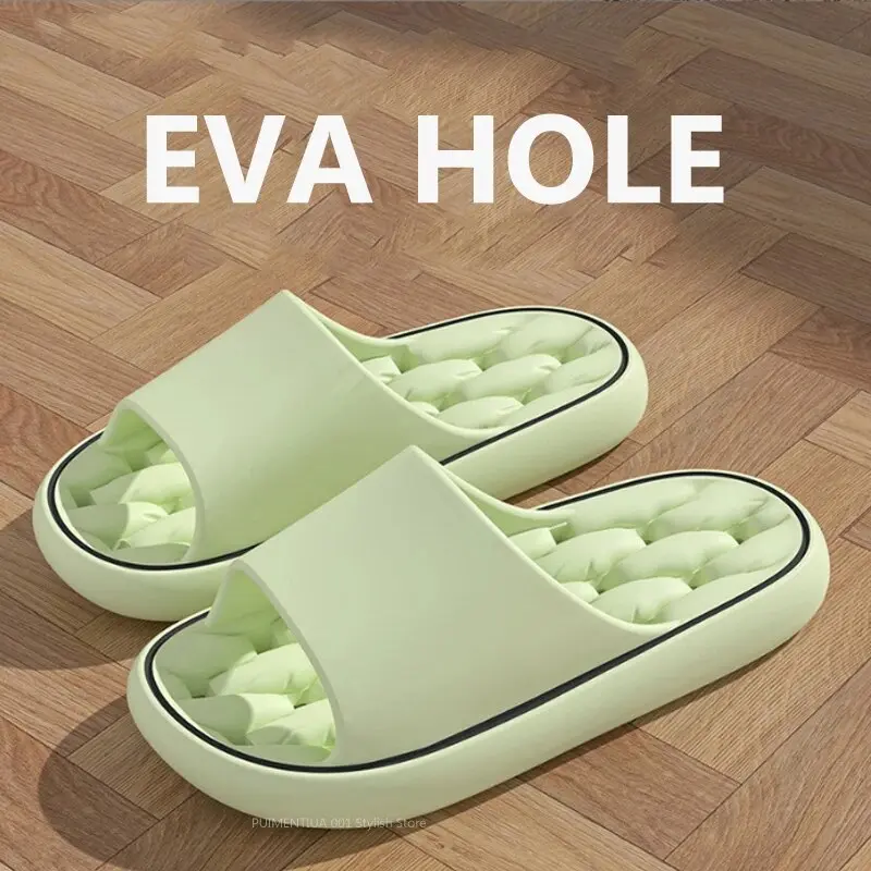 Bathroom House Slippers Leaking Quick-Drying Shower Slipper Light Weight Waterleaky Beach Flip Flops Women Swimming Slides