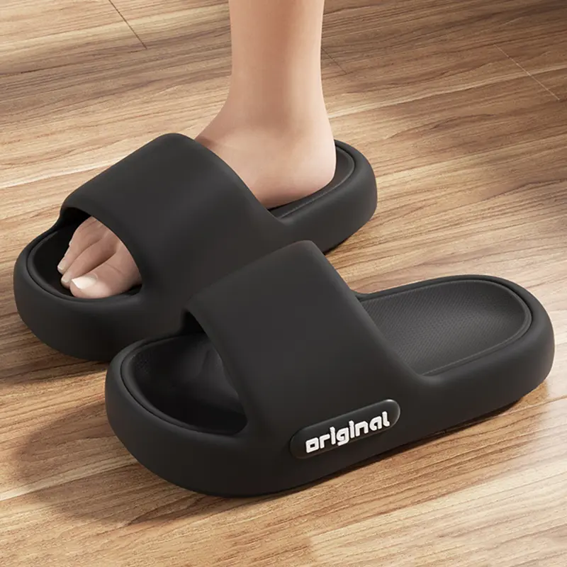 2025 Summer Platform Cloud Slippers Women Comfy Solid Color Soft Sole EVA Pillow Slides Woman Couple Non Slip Beach Flip Flops