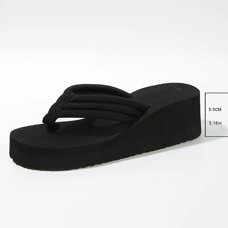 Lightweight Wedge Flip Flops for Women Fashion Clip Toe Platform Slippers Woman 2025 Summer Thick Bottom Non Slip Beach Slides