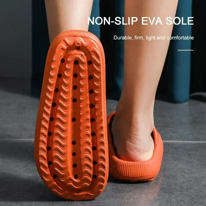 Women Eva Thick Platform Cloud Slippers Indoor Home Soft Sole Pillow Slides Sandals Woman 2025 Summer Non Slip Beach Flip Flops
