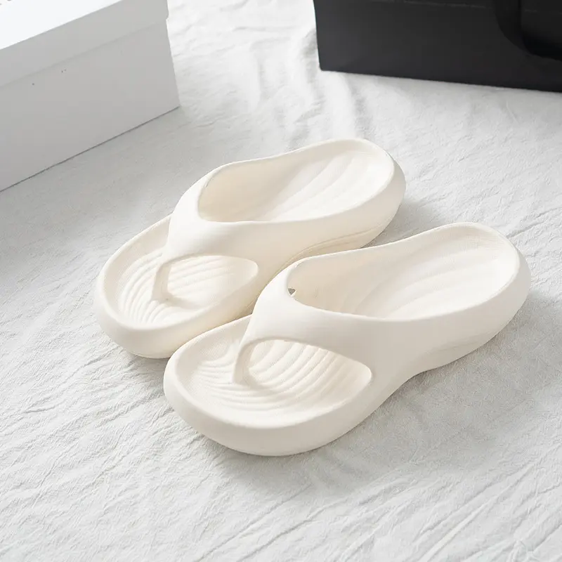 Thick Platform EVA Flip Flops For Women 2025 Summer Clip Toe Non Slip Beach Sandals Woman Comfortable Soft Sole Cloud Slippers