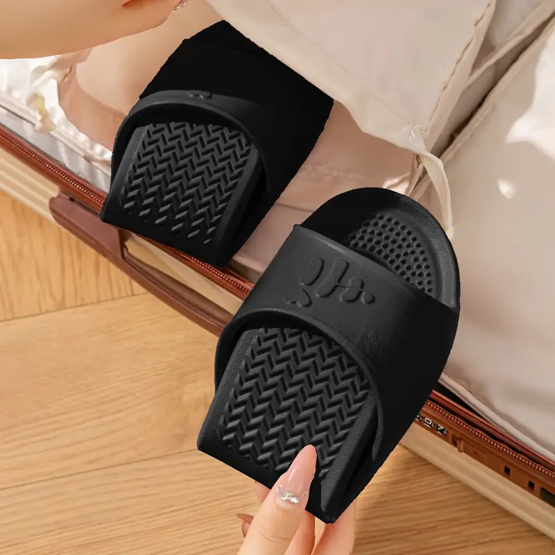 New Women's Travel Slippers-Foldable Lightweight Portable Sandals, Soft Sole Massage House Slippers, Quick-Dry Shower Flip Flops