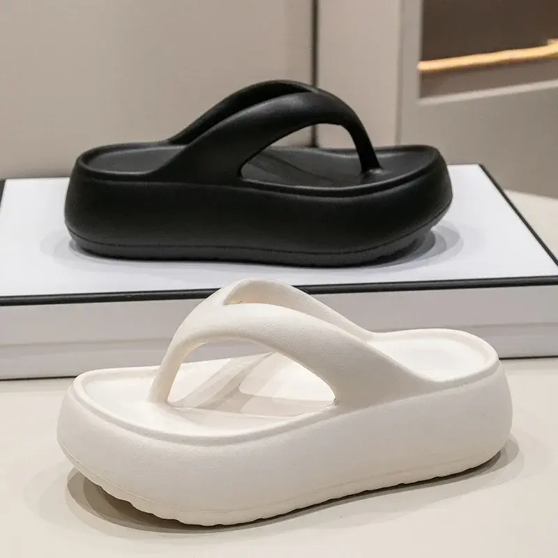Summer Thick Bottom EVA Flip Flops for Women Non Slip Platform Sandals Woman Fashion Clip Toe Outdoor Slippers Soft Beach Slides