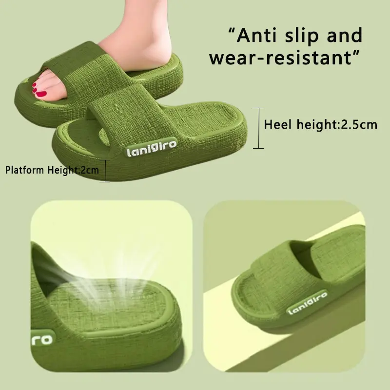 Thick Platform EVA Slippers for Women Outdoor Summer Non Slip Beach Flip Flops Woman Comfort Soft Sole Indoor Cloud Slippers