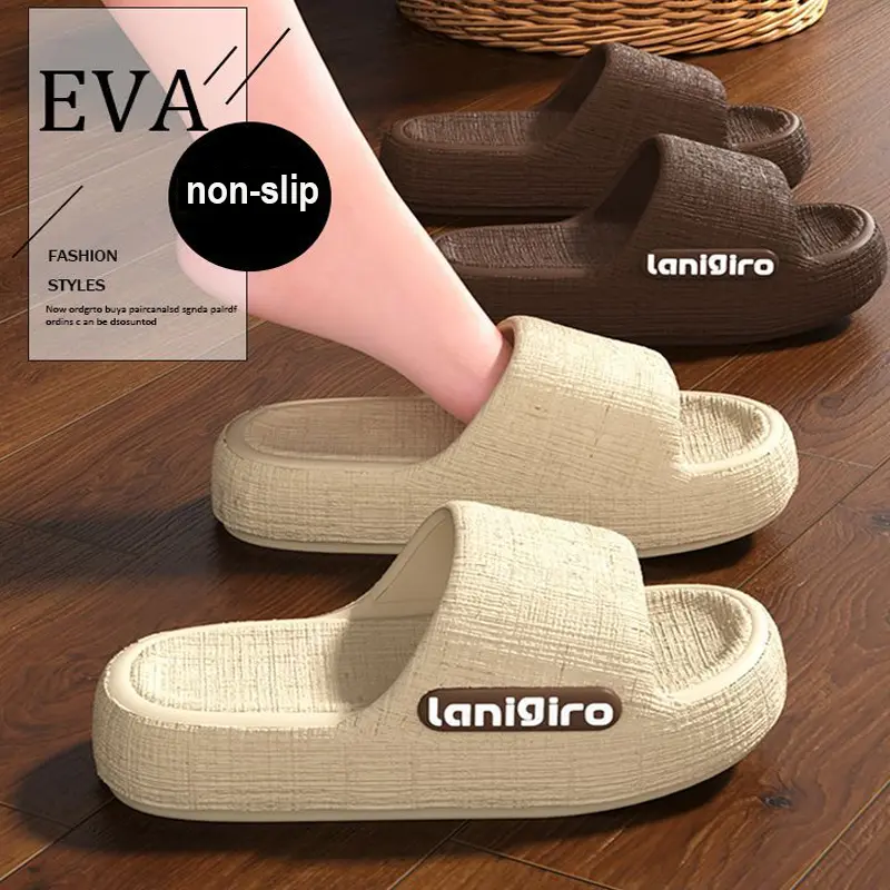 Thick Platform EVA Slippers for Women Outdoor Summer Non Slip Beach Flip Flops Woman Comfort Soft Sole Indoor Cloud Slippers