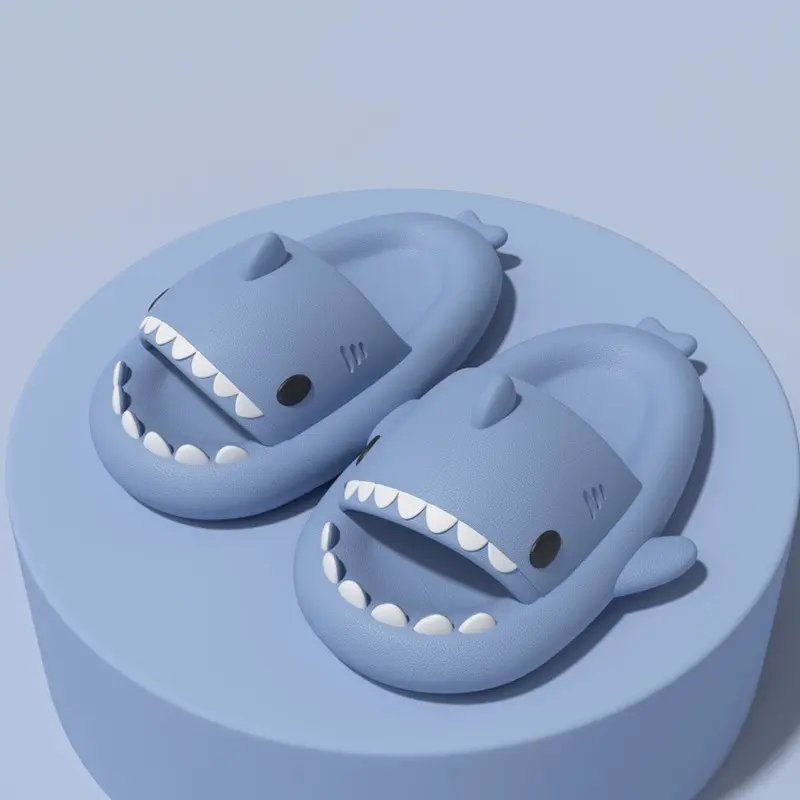 Summer Shark Slippers EVA Flip Flops Unisex Non-Slip Indoor Outdoor Slides Cute Beach Shoes for Men Women Girls Boys
