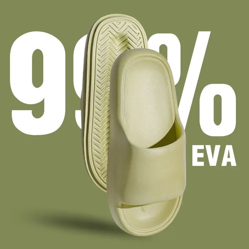 YNPO Unisex Bathroom Slippers Cloud Cushion Slides Summer Flat Sandals Thick Platform Shoes Indoor Non-Slip Couple Flip Flops