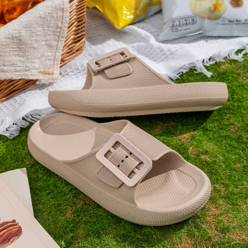 New Women's Thick Sole Flip Flops - Summer Outdoor Sandals , Lightweight EVA Beach Slides, Anti-Slip Shower Unisex Shoes
