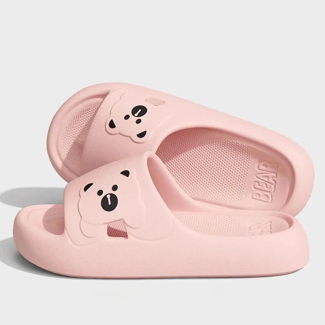 Fashion Women's Slippers Indoor Soft Sole Cartoon Bear Slides Bathroom EVA Outdoor Men Summer Beach Flip Flops Shoes Couple