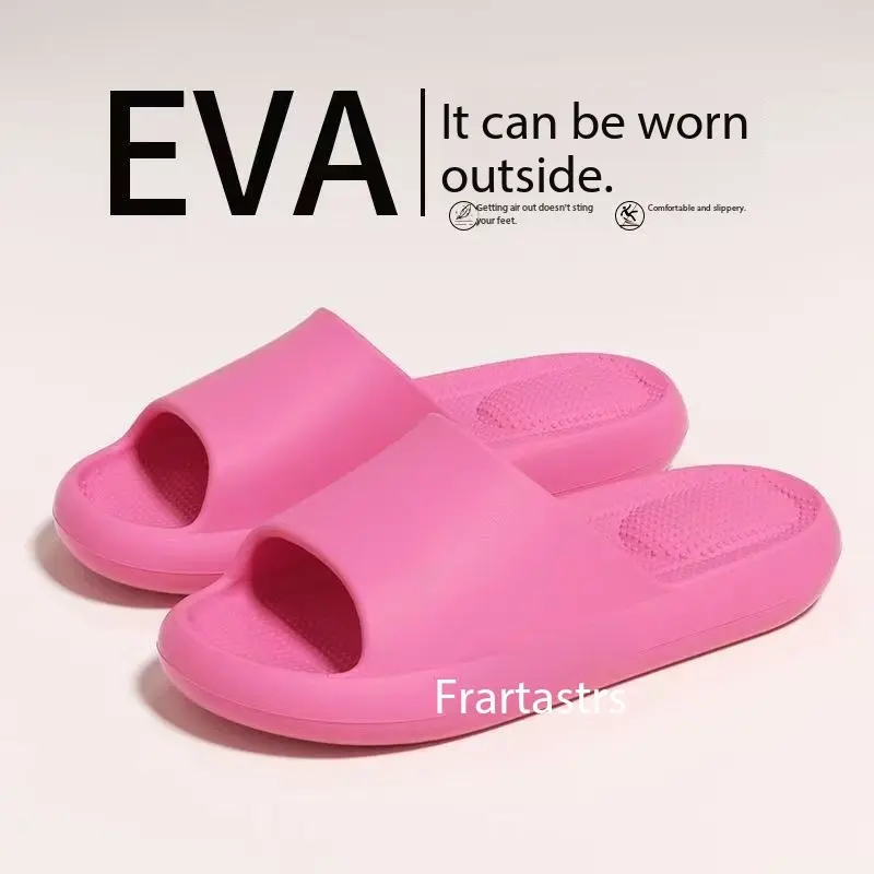 Summer Fashion Slippers Men Shoes Cloud Slippers For Men Home Flat Sandals Massage Flip Flops Couples Bathroom Indoor Slides