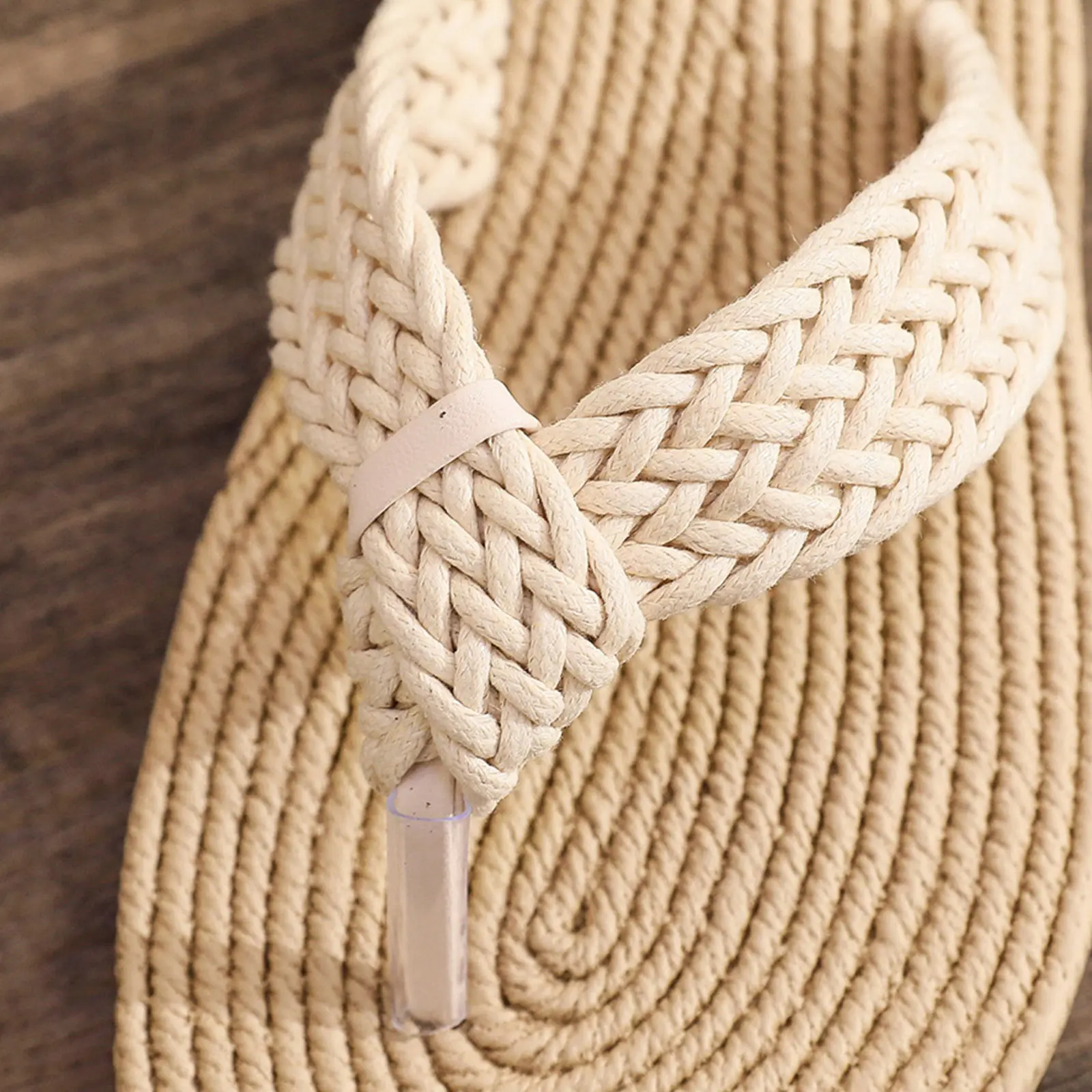 Beach Flip Flops Women Flat Bottom Thong Slippers Imitation Hemp Rope High Quality Jandal Sandals Women