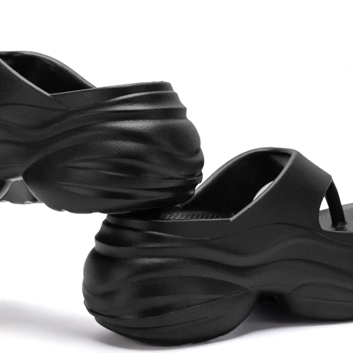 Women's Clip Toe Platform Flip Flops Summer Lightweight Soft Sole EVA Slippers for Women Thick Sole Non Slip Beach Shoes Slides