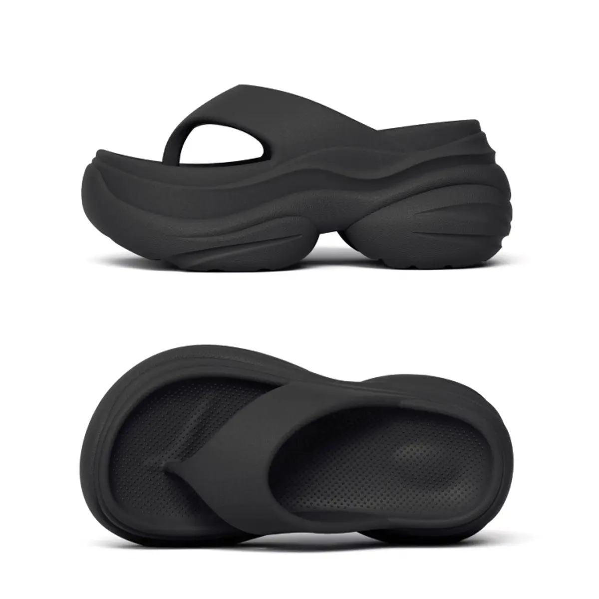 Women's Clip Toe Platform Flip Flops Summer Lightweight Soft Sole EVA Slippers for Women Thick Sole Non Slip Beach Shoes Slides
