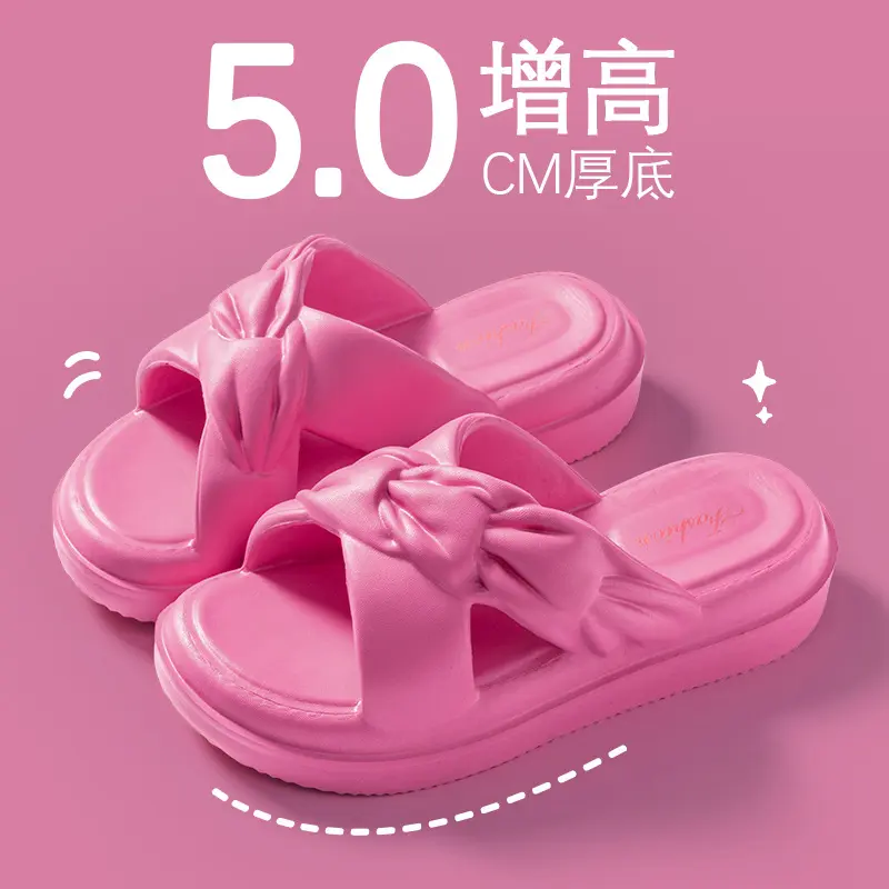 2025 Women Shoes Thick Platform Slipper Summer Beach Flip Flops Women EVA Soft Sole Flat Shoes Mute Non-slip Slides Beach Sandal