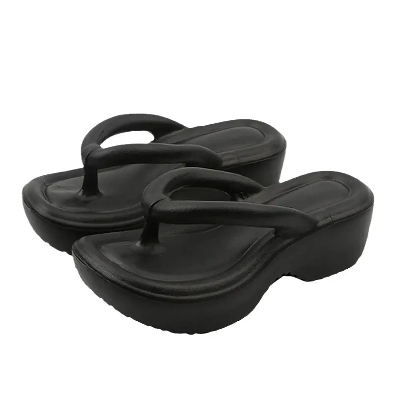Women's Thick Bottom Wedges Flip Flops 2025 Summer Clip Toe Platform Non Slip Sandals Woman Eva Outdoor Chunky Slippers Slides