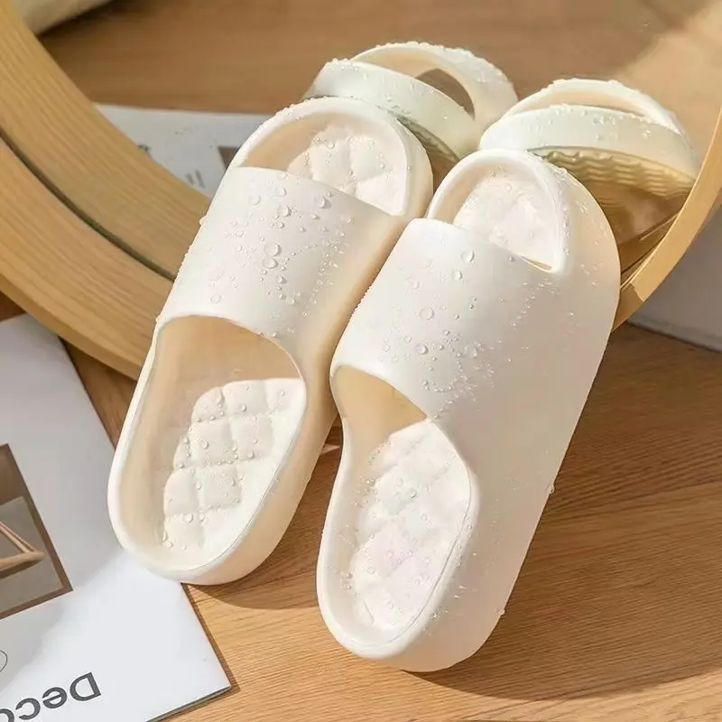 Summer Platform Cloud Slippers Women Lightweight Solid Color Soft Sole EVA Pillow Slides Woman Couple Non Slip Beach Flip Flops